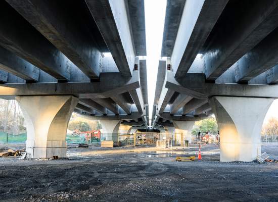 M2PP Waikanae bridge underneath