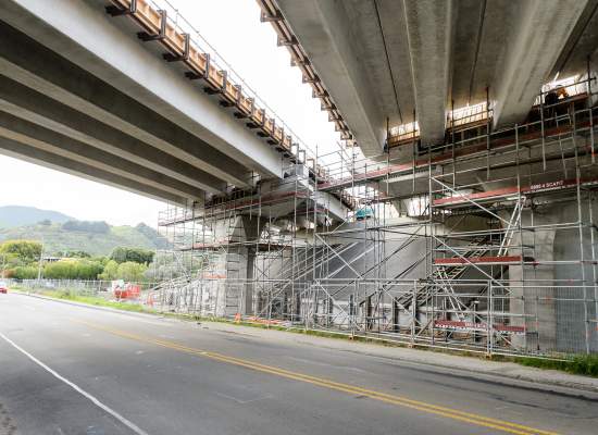 M2PP Raumati Road bridge underneath